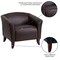 Emma and Oliver LeatherSoft Living Room/Reception Chair with Cherry Wood Feet